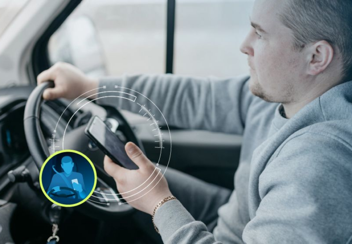 distracted driver using phone